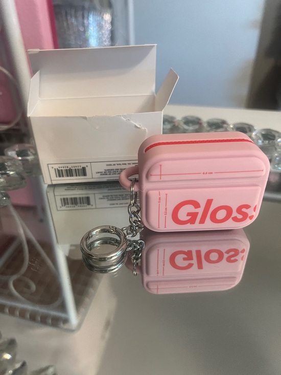 Glossier Other - Glossier Pink AirPods Case with Keyring